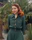 1940s Americana Button Jacket Racing Green | The House of Foxy | Damenjacke - Bright House Vintage