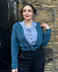 1940s Datemaker Cardigan Petrol | The House of Foxy | Damencardigan - Bright House Vintage