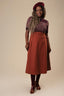 A Walk In The Park Skirt aus rostfarbener Baumwolle | Emmy Design | Damenrock - Bright House Vintage