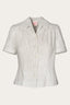 All - Round Blouse in Weiß mit Streifen | Emmy Design | Damenbluse - Bright House Vintage