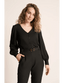 Celia Blouse Tricot Deluxe in Schwarz | Very Cherry | Damenbluse - Bright House Vintage