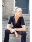 Classic Jumpsuit aus Cord in Navy | Very Cherry | Damenjumpsuit - Bright House Vintage