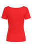 Darcie Top in Rot | Hearts & Roses | Damenshirt - Bright House Vintage