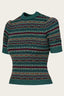 The Fairest Knit Top aus petrolfarbener Wolle | Emmy Design | Damenstricktop