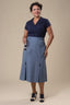 Flirty 30’s Skirt in Blau | Emmy Design | Damenrock - Bright House Vintage