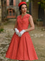 Hannah Polka Dot Swing Dress in Rot | Hearts & Roses | Damenkleid - Bright House Vintage