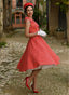 Hannah Polka Dot Swing Dress in Rot | Hearts & Roses | Damenkleid - Bright House Vintage