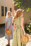 Karin's Picnic Dress in Salbeigrün | Emmy Design | Damenkleid - Bright House Vintage