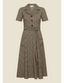 Midi Kleid Safiya in Schwarz - Braun | Very Cherry | Damenkleid - Bright House Vintage