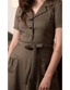 Midi Kleid Safiya in Schwarz - Braun | Very Cherry | Damenkleid - Bright House Vintage