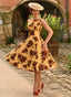 Orla Floral Swing Dress in Gelb | Hearts & Roses | Damenkleid - Bright House Vintage