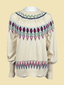 Pullover Oslo Cable Fairisle in Ivory | Pretty Vacant | Damenstrickpullover - Bright House Vintage