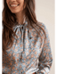 Ruffle Blouse Autumn Bloom | Very Cherry | Damenbluse - Bright House Vintage