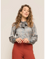 Ruffle Blouse Autumn Bloom | Very Cherry | Damenbluse - Bright House Vintage