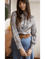 Ruffle Blouse Autumn Bloom | Very Cherry | Damenbluse - Bright House Vintage
