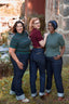 The Fairest Knit Top aus petrolfarbener Wolle | Emmy Design | Damenstricktop - Bright House Vintage