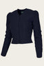 The Ice Skater Cardigan aus navyfarbener Wolle | Emmy Design | Damenstrickjacke - Bright House Vintage
