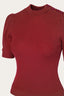 The Top Drawer Top aus granatapfelroter Wolle | Emmy Design | Damenstricktop - Bright House Vintage