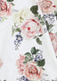 Vera Floral Swingkleid in Weiß | Hearts & Roses | Damenkleid - Bright House Vintage