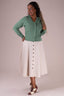 Vivid Voyager Skirt in Creme mit Fischgrät | Emmy Design | Damenrock - Bright House Vintage