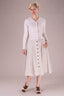 Vivid Voyager Skirt in Creme mit Fischgrät | Emmy Design | Damenrock - Bright House Vintage