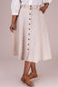 Vivid Voyager Skirt in Creme mit Fischgrät | Emmy Design | Damenrock - Bright House Vintage