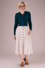 Vivid Voyager Skirt in Creme mit Fischgrät | Emmy Design | Damenrock - Bright House Vintage