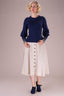 Vivid Voyager Skirt in Creme mit Fischgrät | Emmy Design | Damenrock - Bright House Vintage