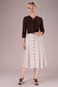 Vivid Voyager Skirt in Creme mit Fischgrät | Emmy Design | Damenrock - Bright House Vintage