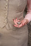 Watchmaker’s Waistcoat in Taupe mit Nadelstreifen | Emmy Design | Damenweste - Bright House Vintage
