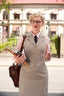 Watchmaker’s Waistcoat in Taupe mit Nadelstreifen | Emmy Design | Damenweste - Bright House Vintage