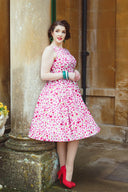 50er Jahre Swingkleid Rosa Floral | Rosy Petal Swing Dress