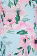 50er Jahre Swingkleid Hellblau Floral | Claudette Blossom Swing Dress