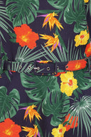 Navy Morena Tropical Summer Swing Dress