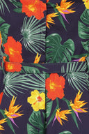 Navy Morena Tropical Summer Swing Dress