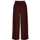 1930s and 40s Classic High Waist Wide Leg Trousers in Braun | Weekend Doll | Damenhose - Bright House Vintage