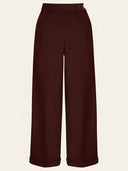 1930s and 40s Classic High Waist Wide Leg Trousers in Braun – Weekend Doll