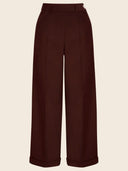 1930s and 40s Classic High Waist Wide Leg Trousers in Braun – Weekend Doll