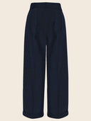 1930s and 40s Classic High Waist Wide Leg Trousers in Navy – Weekend Doll
