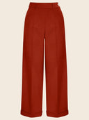 1930s and 40s Classic High Waist Wide Leg Trousers in Rost – Weekend Doll