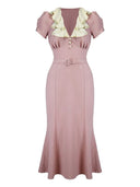 1930s Blondell Dress Blush Pink | House of Foxy | Damenkleid - Bright House Vintage