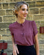 1930s Bonnie Blouse in Pflaume | The House of Foxy | Damenbluse - Bright House Vintage