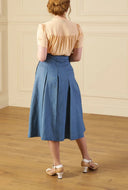 1930s Culottes - Natural Fibre Aqua - Bright House Vintage
