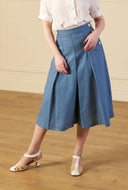 1930s Culottes - Natural Fibre Aqua - Bright House Vintage