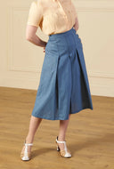 1930s Culottes - Natural Fibre Aqua - Bright House Vintage