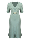 1930s Myrna Dress Sage Green | House of Foxy - Bright House Vintage