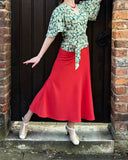 1930s Swirl Skirt Terracotta Crepe | The House of Foxy | Damenrock - Bright House Vintage