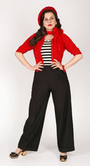 Wide Leg Trousers in Schwarz von Weekend Doll, Detail