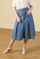 1930s Culottes - Natural Fibre Aqua