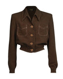 1940s Americana Button Jacket Brown | The House of Foxy | Damenjacke - Bright House Vintage